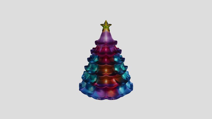 Colorful Christmas Tree 3D Model