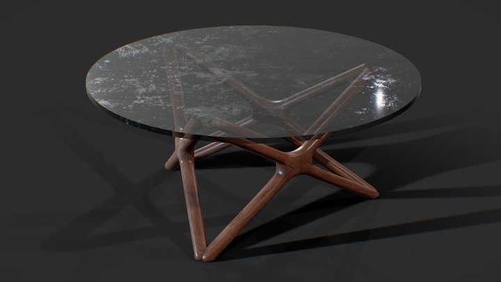 Jayce Coffee Table walnut 3D Model