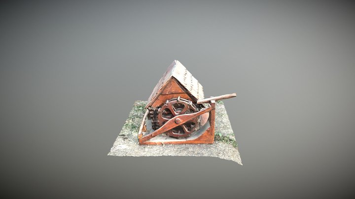 Model Of A Wooden Mill 3D Model