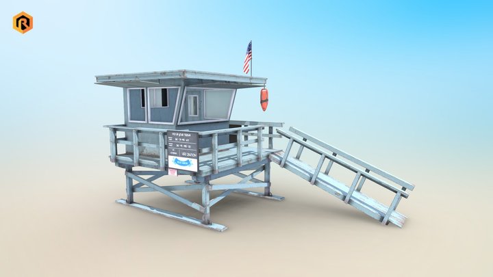 Lifeguard Station 3D Model