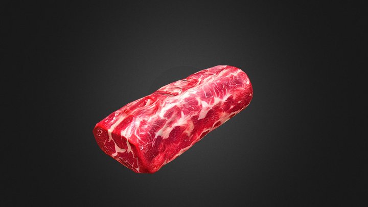 Meat piece raw 3D Model