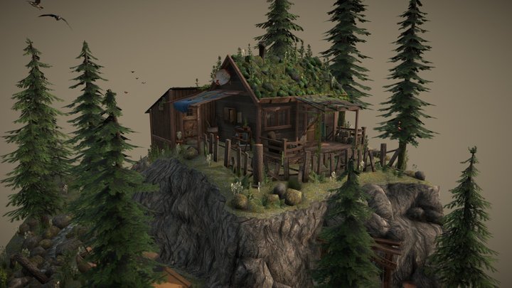 DAE Diorama - Forest loner 3D Model