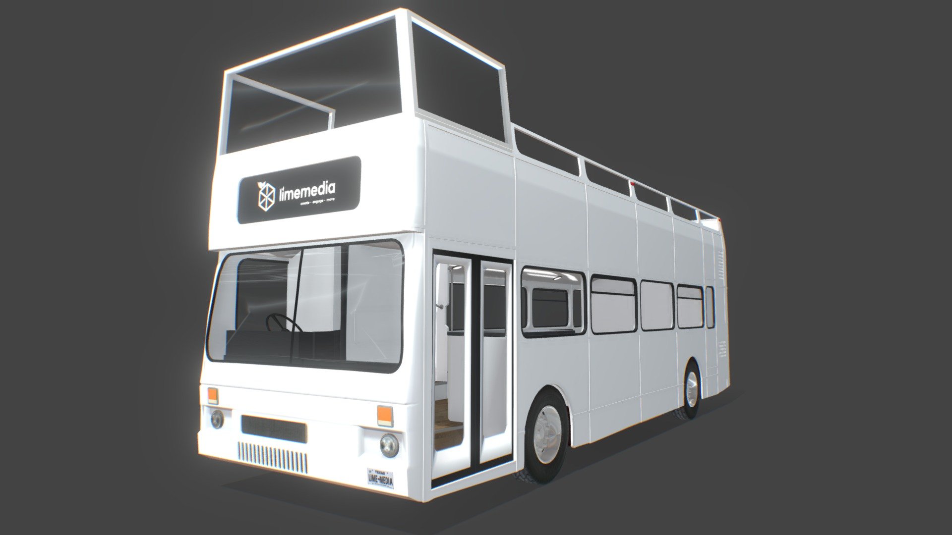 Double Decker Bus Open Top 3D Model By Lime Media 2673116 Sketchfab