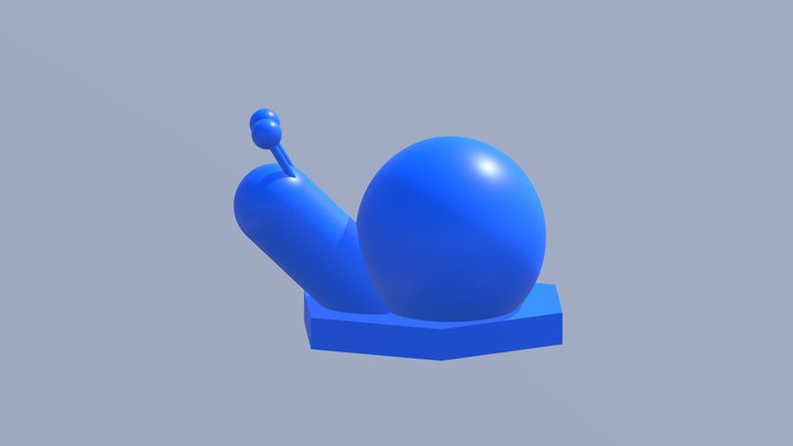 Blue Snail 3D Model
