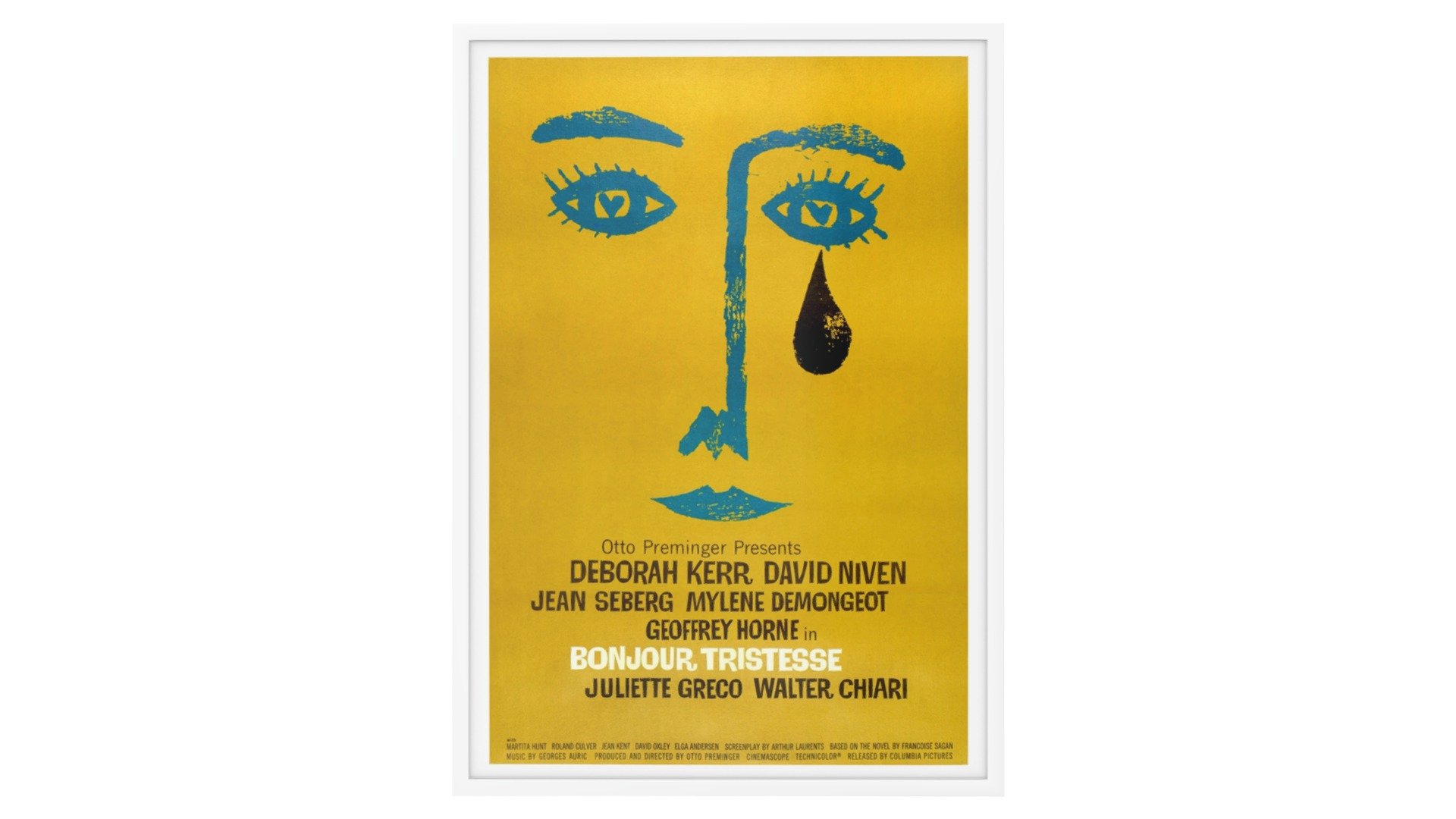 Bonjour Tristesse, Vintage Framed Wall Art Print