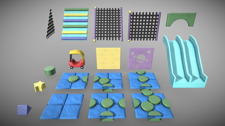 Play Place Modular Set 3D Model