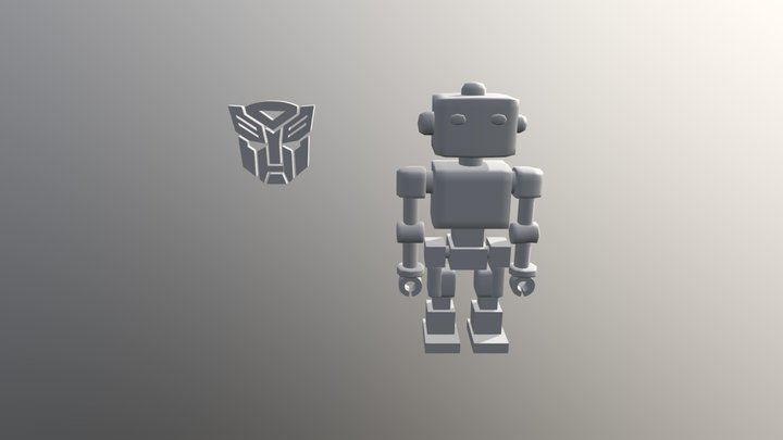 logo & robot 3D Model