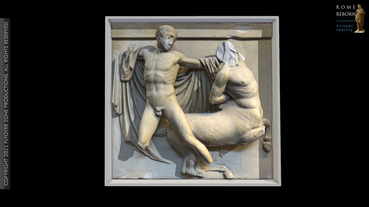 3D rendering of Metope South 27 (Parthenon)