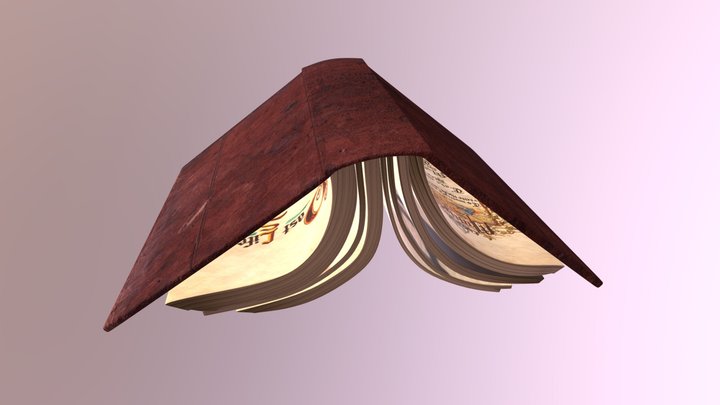 Fallen Book 3D Model
