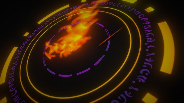 Chaos Flame Time Arch Glyph 3D Model