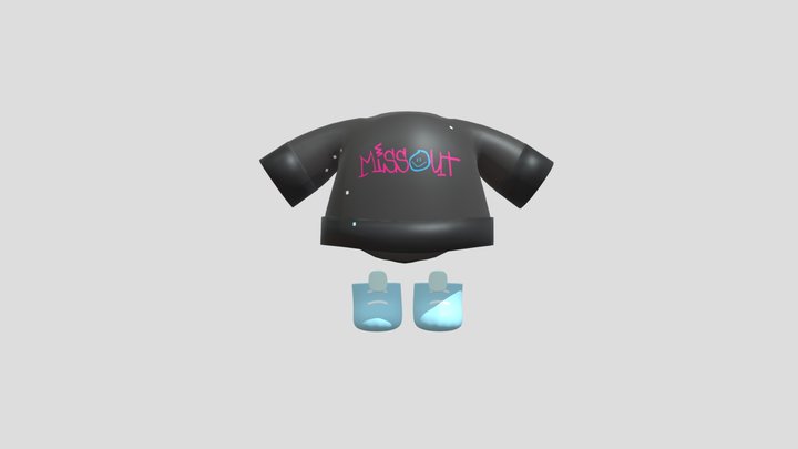Missout sweater n rain boots for toddler 3D Model