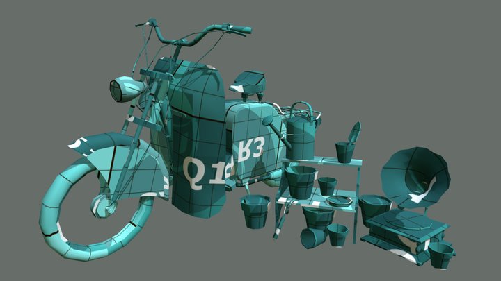 Grandma's House - Unwrap 2 More detailed props 3D Model