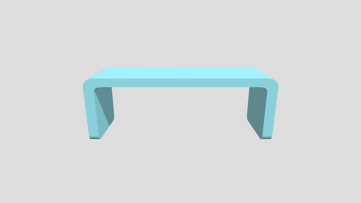 Desk blue 3D Model
