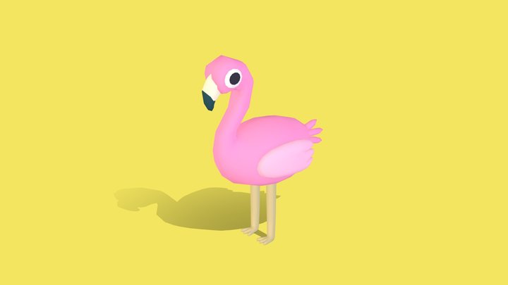 Flamingo - Quirky Wacky Series 3D Model