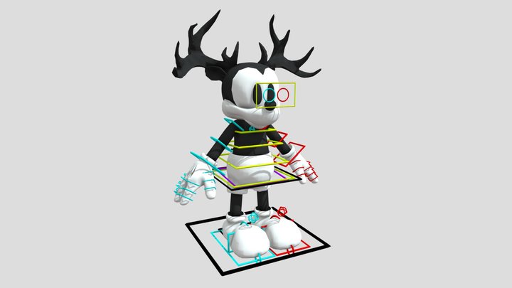 1920 Cartoon Character 3D Model
