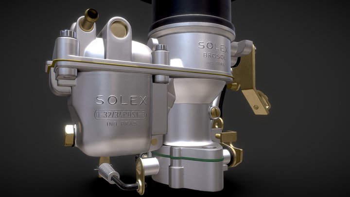 The Solex 32 carburetor (vintage engine part) 3D Model