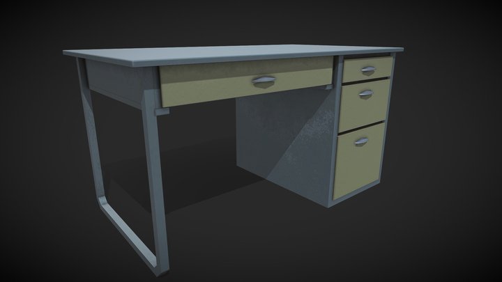Office desk metallic - 4MB – Gratis 3D-model STL