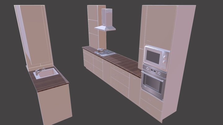 Kitchen draft (@0068-1) 3D Model