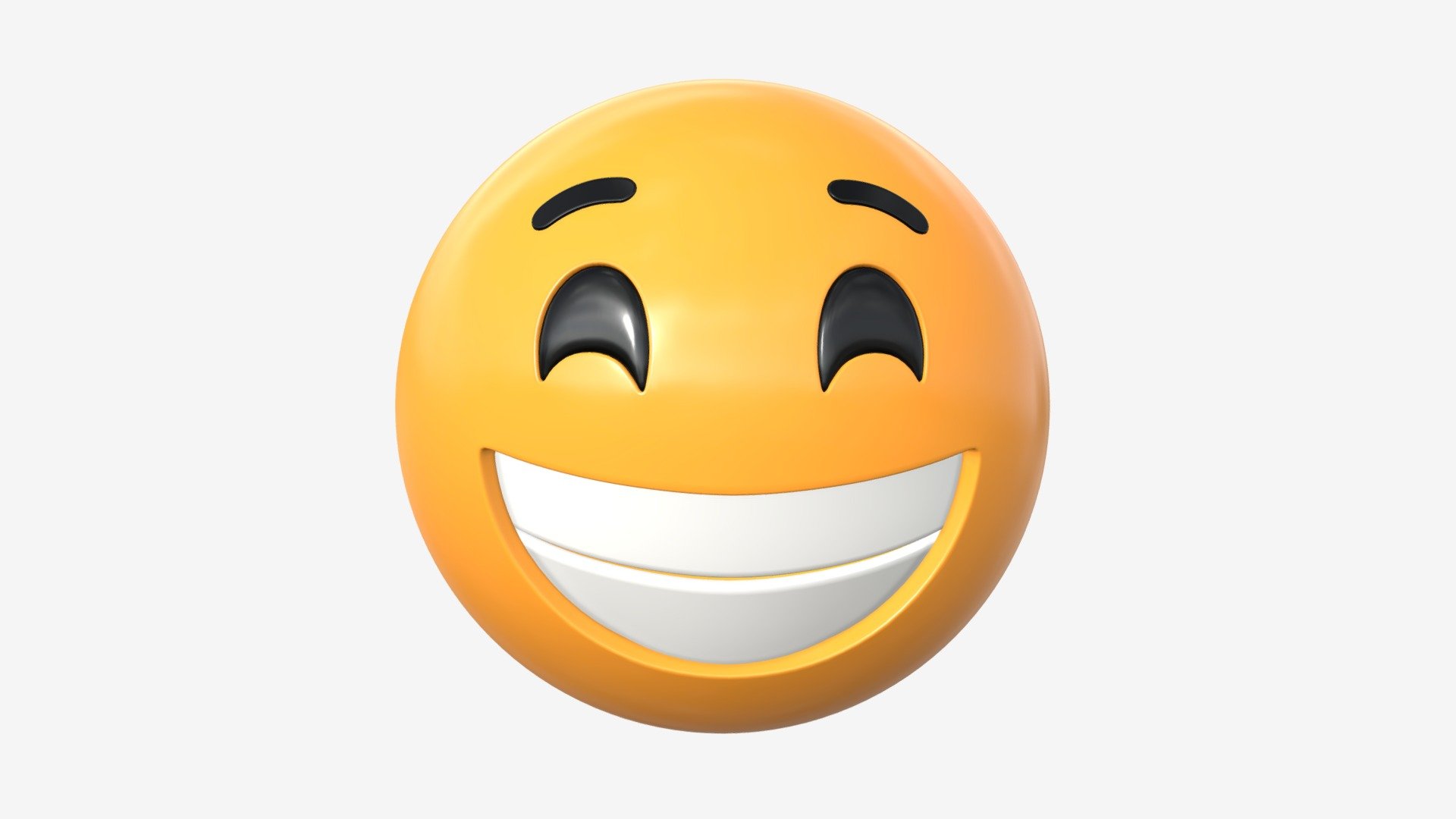 Emoji 045 Laughing with smiling eyes - Buy Royalty Free 3D model by ...