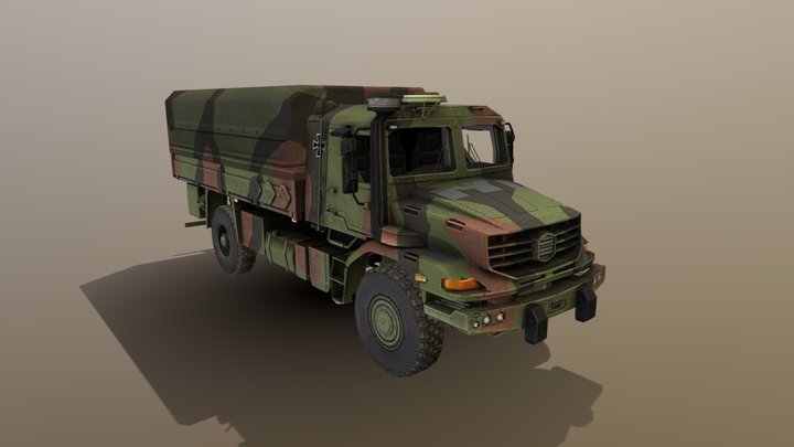 Bundeswehr Mercedes-Benz Zetros – Gratis 3D-model STL