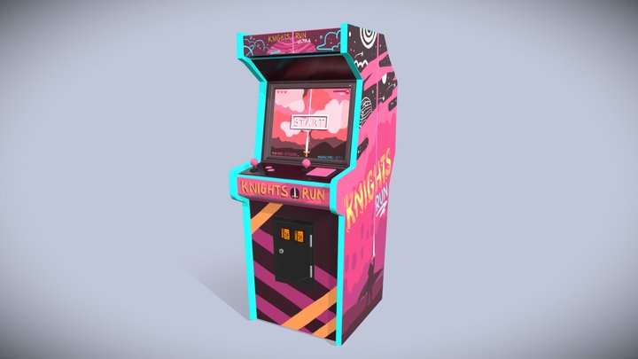 Arcade Cabinet - Knights Run 3D Model