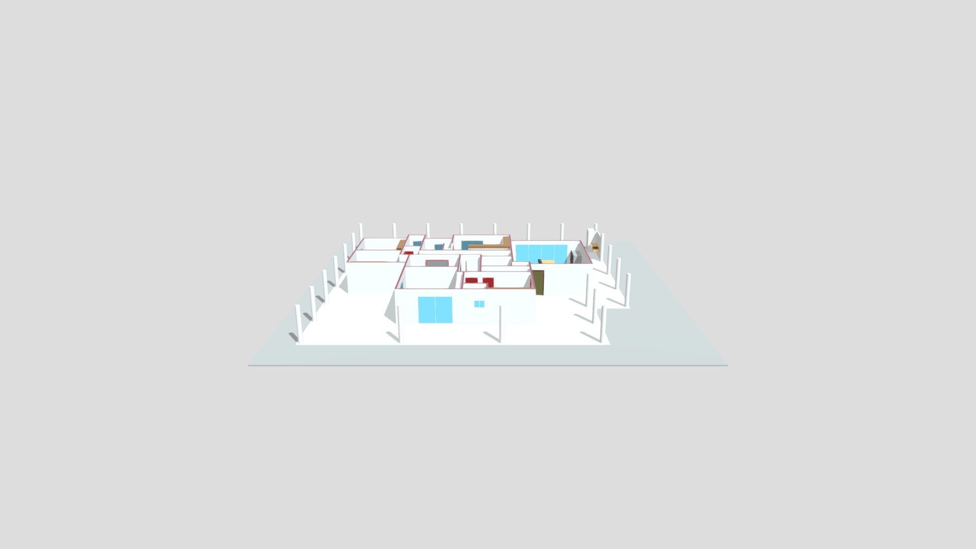 3D Projeto arquitetônico de residência