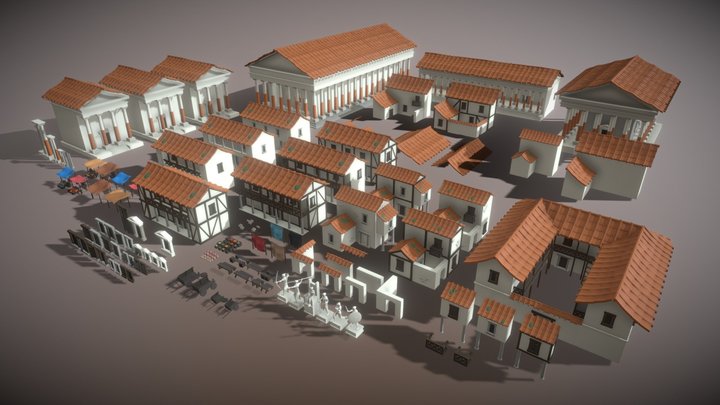Ancient Greek City Pack [Full] 3D Model