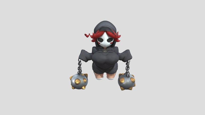 Shy Gal Warrior 3D Model