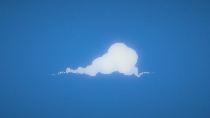 Stylized Cloud Seamless Loop Animaton