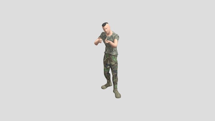 animacion de salto 3D Model