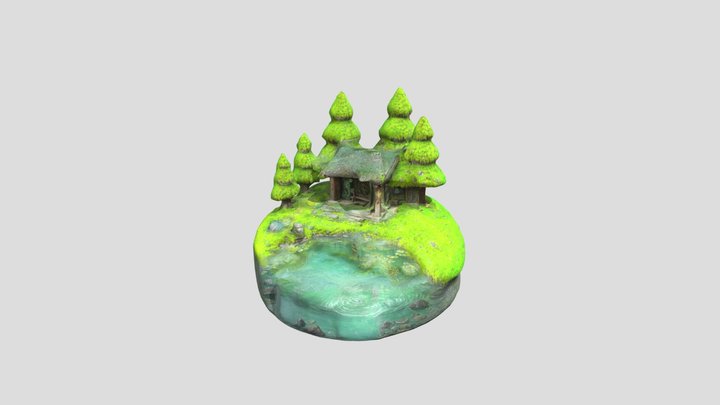 Ancient Enchanted Shrine 3D Model