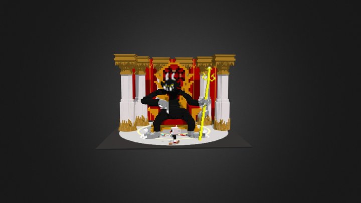 Devil Cuphead boss scene 3D Model
