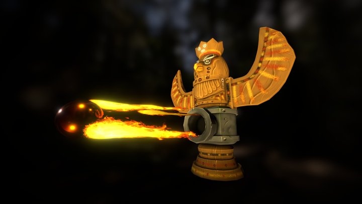 Stylized cannon totem! 3D Model