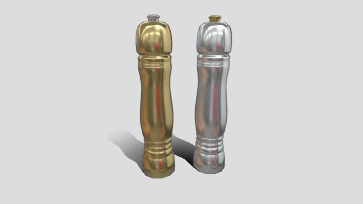 Salt And Pepper Grinders 🍽️🍽️🍽️ 3D Model
