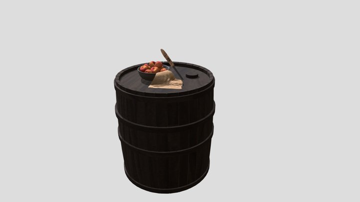 Apples on Barrel – Free 3D Model STL