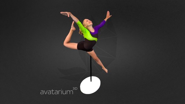 Heidi Gymnastic Jump 3D Model