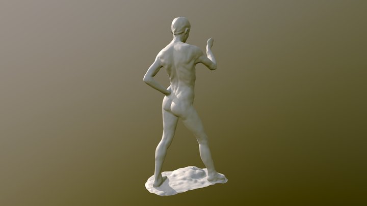 Life Sculpture standing nude 3D Model