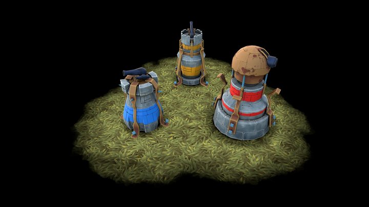 Hivesters Towers 3D Model