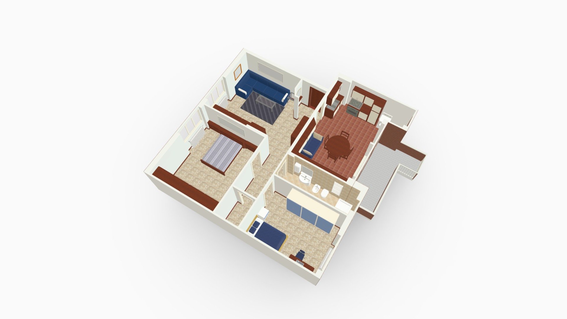 Via Barzoni Milano Trilocale — Sketchfab embed 3D viewer