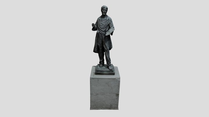 Escultura al pintor d'Olot 3D Model