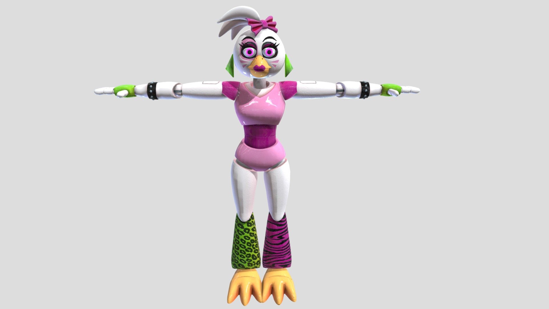 Remastered Glamrock Chica Download Free 3d Model By Skylajade69