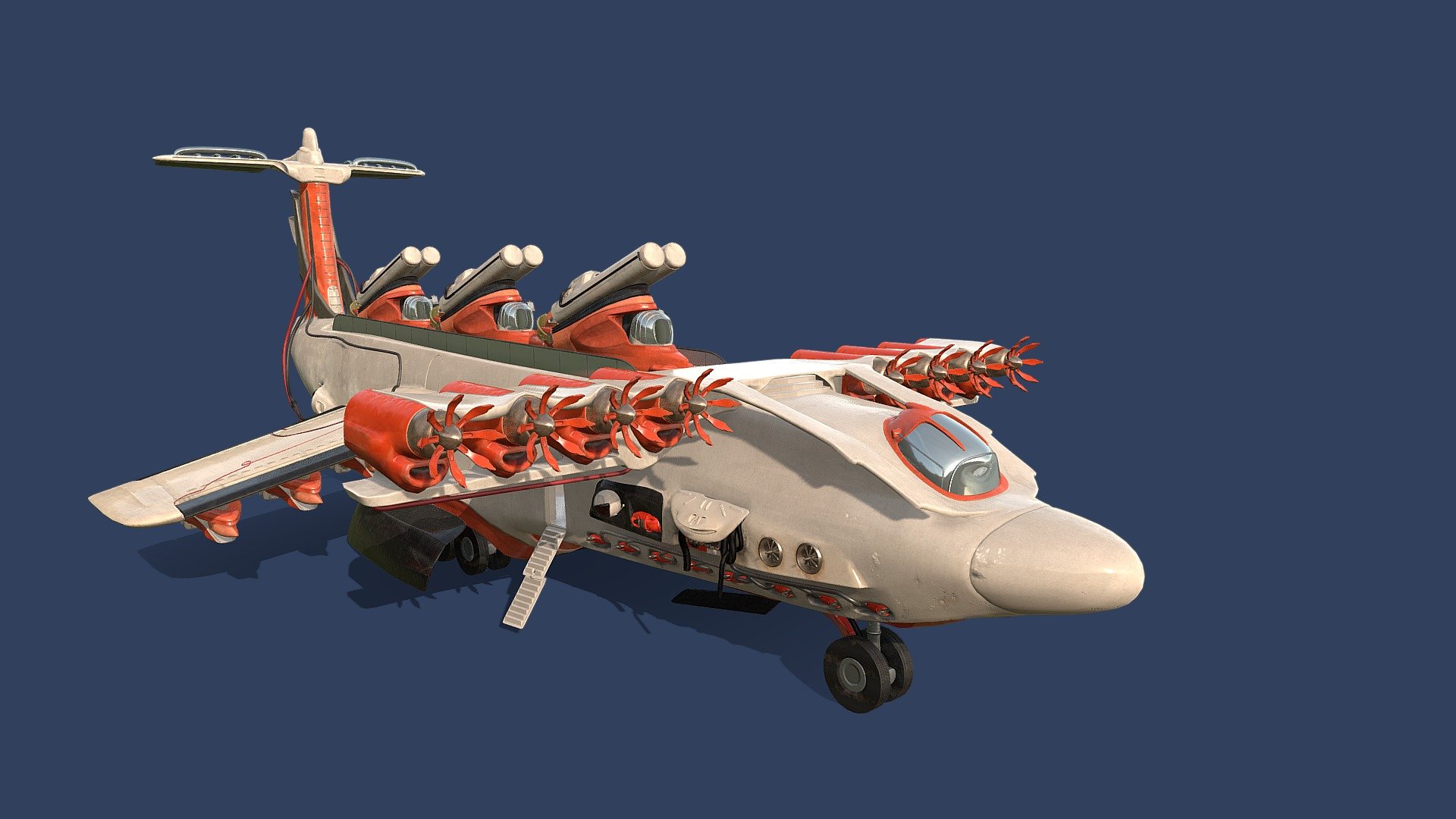 Sci-fi Aircraft - 3D model by Renato (@renatobaltazar.info) [268f9b0 ...