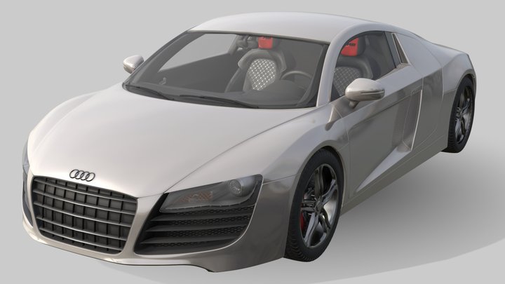 Audi R8 2008 3D Model