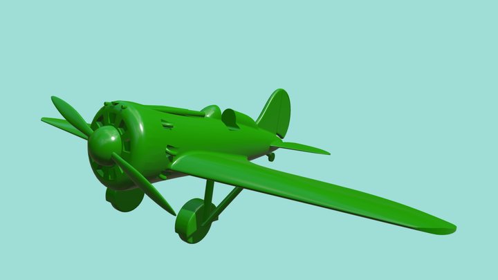 Polikàrpov I-16 (Preparat per la impressió 3d) 3D Model