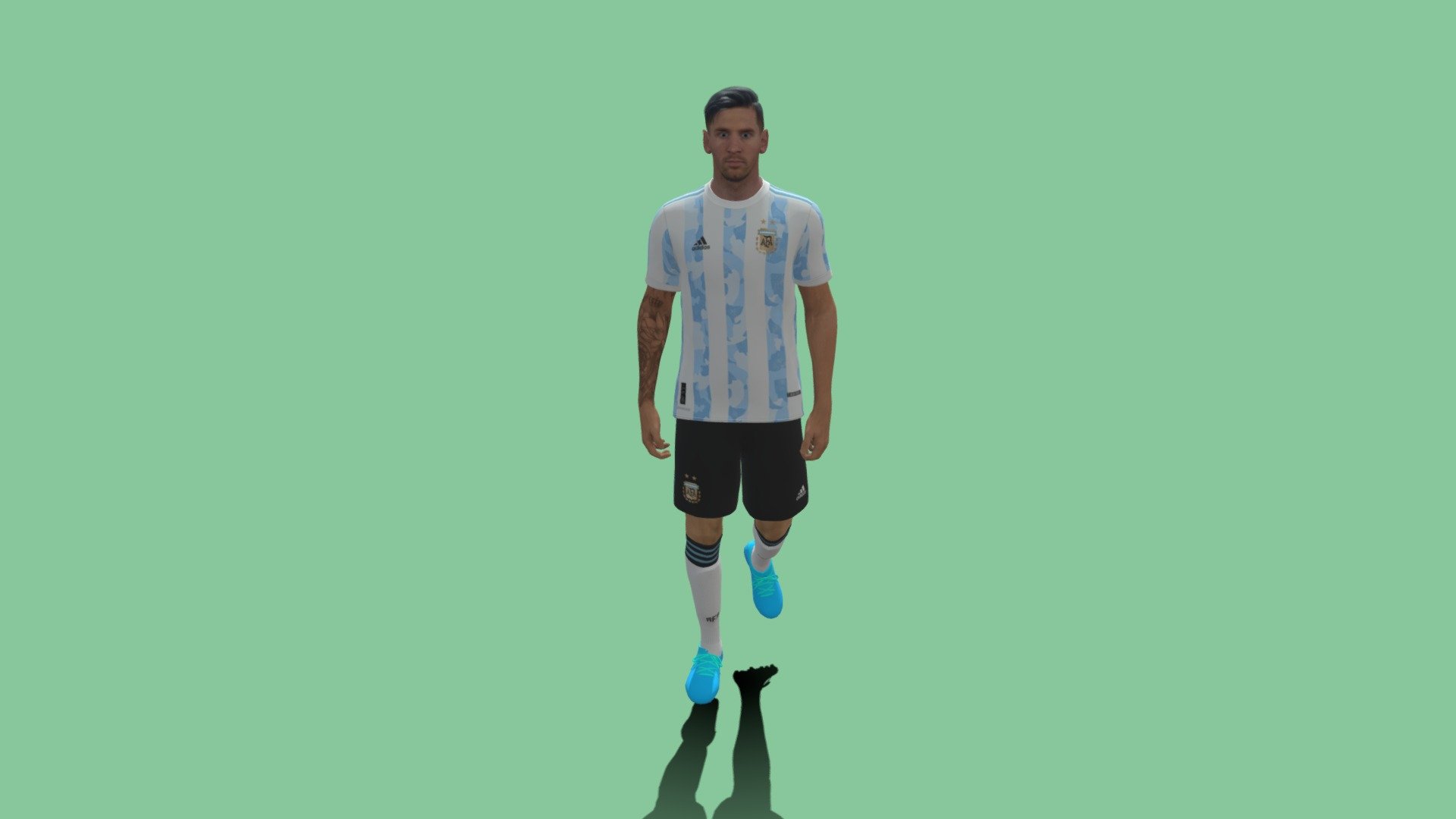 Argentina Messi New Jersey Design 2022 3D model rigged