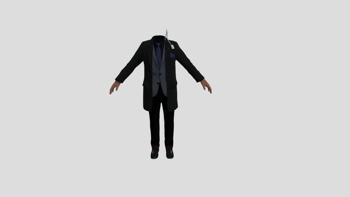 Large TV Man Suit 3D Model