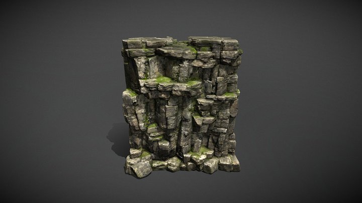 Modular Coastal Cliff Wall Segment