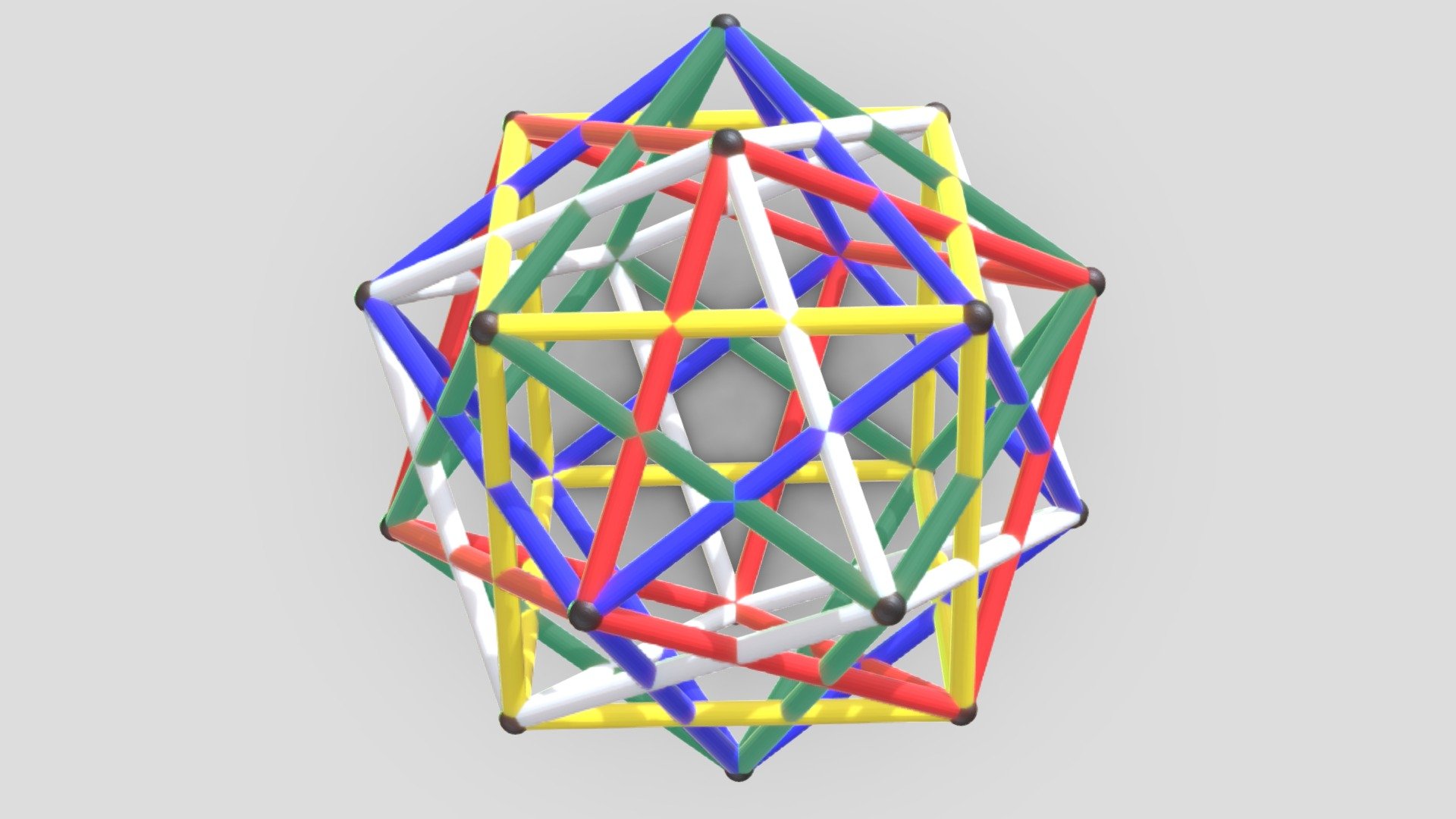 Color Star Cage - 3D model by sacredgeometryweb [2693a2d] - Sketchfab