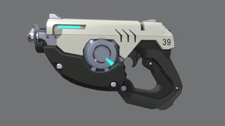 Tracer Pulse pistol 3D Model