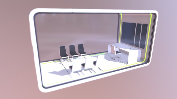 Futuristic Room 3D Model